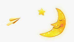月亮星星夜晚装饰背景素材