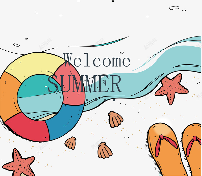 精美沙滩风景背景矢量图ai免抠素材_88icon https://88icon.com 卡通 沙滩 沙滩风景 美丽 风景背景 矢量图