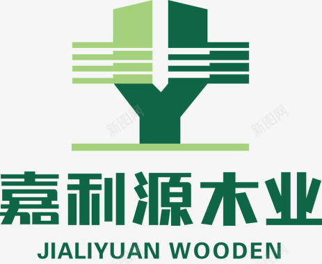 嘉利源木业logo矢量图图标图标