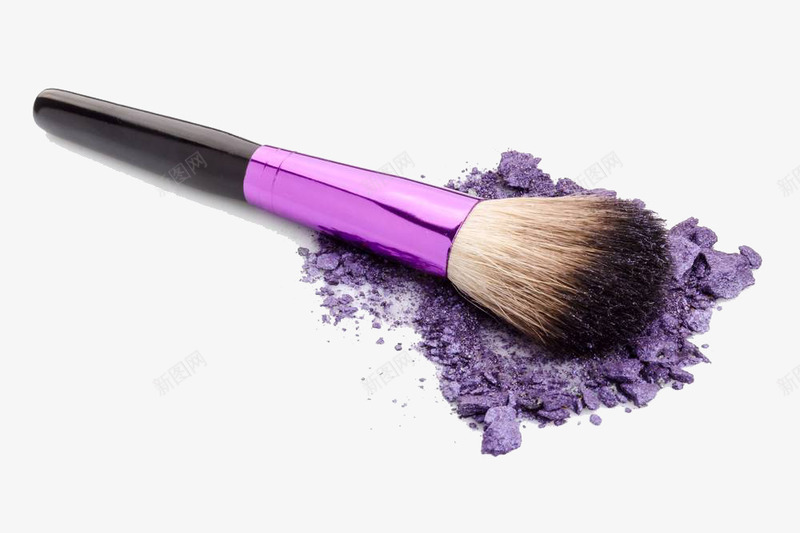 一只粉饼刷和散粉png免抠素材_88icon https://88icon.com 刷子 化妆 女人 散粉 眉粉 精致 紫色 美丽