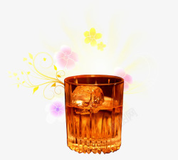 透明洋酒杯子威士忌高清图片