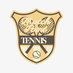 网球俱乐部复古网球运动图标高清图片
