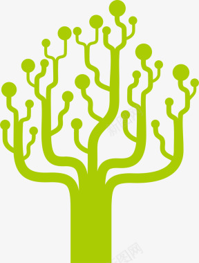 手绘绿色小叶子手绘绿色品牌logo图标图标