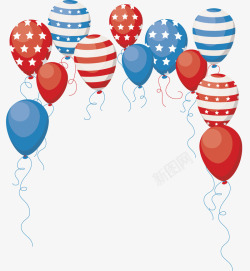 庆祝美国节日气球矢量图素材