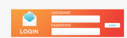 邮箱用户橙色页面登录导航素材