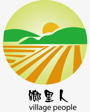 朝阳生态农业矢量图图标图标