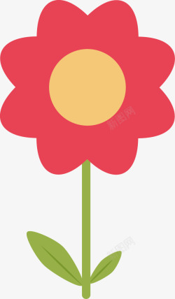 红色太阳花素材