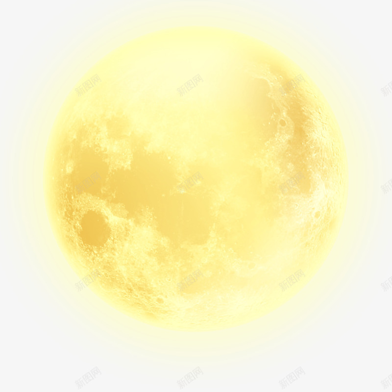创意合成黄色的月亮手绘png免抠素材_88icon https://88icon.com 创意 合成 月亮 黄色
