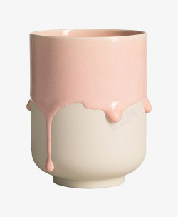 粉色牛奶手工杯子素材