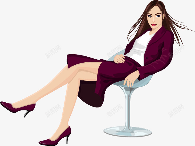 坐在椅子上的女人png免抠素材_88icon https://88icon.com 女人 椅子 白色 白鞋 高更鞋