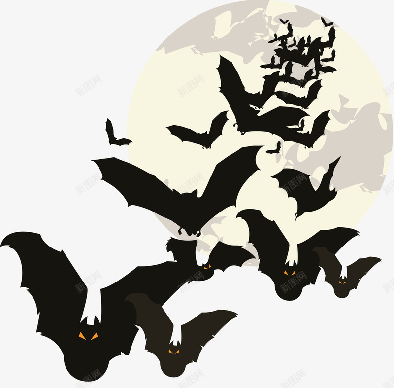 月亮下的蝙蝠png免抠素材_88icon https://88icon.com HALLOWEEN 万圣节 恐怖 惊吓 月亮 蝙蝠 鬼节