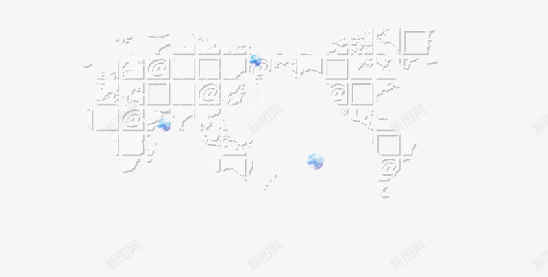 白色方块科技感地图png免抠素材_88icon https://88icon.com 地图 方块 科技 科技感地图 线条