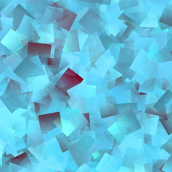 蓝色果冻冰块质感透明素材