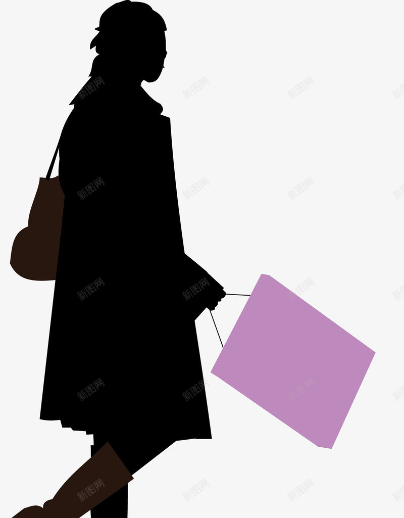 提着袋子的卡通女人png免抠素材_88icon https://88icon.com 买东西 妇女 少女 扁平化 手提东西 提着 购物 购物袋