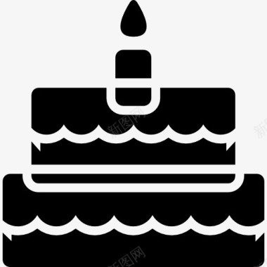 蛋糕庆祝一个蜡烛图标图标