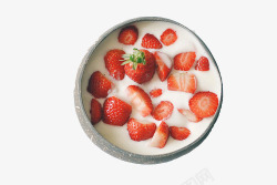 牛奶草莓素材