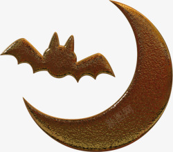 金属蝙蝠月亮素材