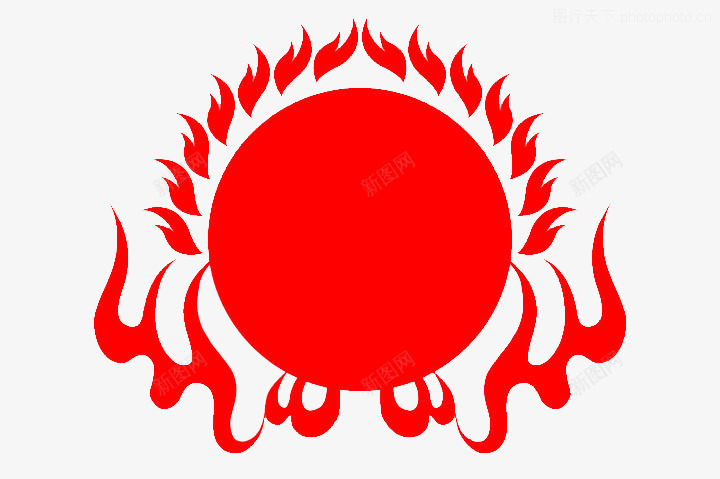 火红太阳png免抠素材_88icon https://88icon.com 太阳 火焰 热度 红色