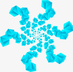 几何立体放射状方块矢量图素材