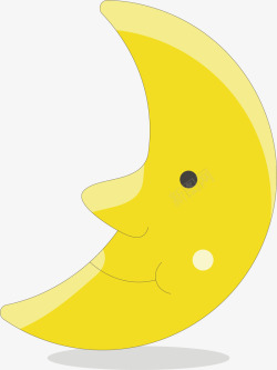 黄色月亮宝宝矢量图素材