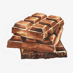 堆叠的方块巧克力素材