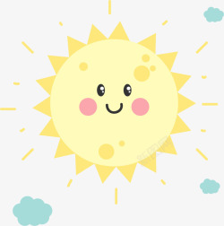 黄色微笑可爱太阳素材
