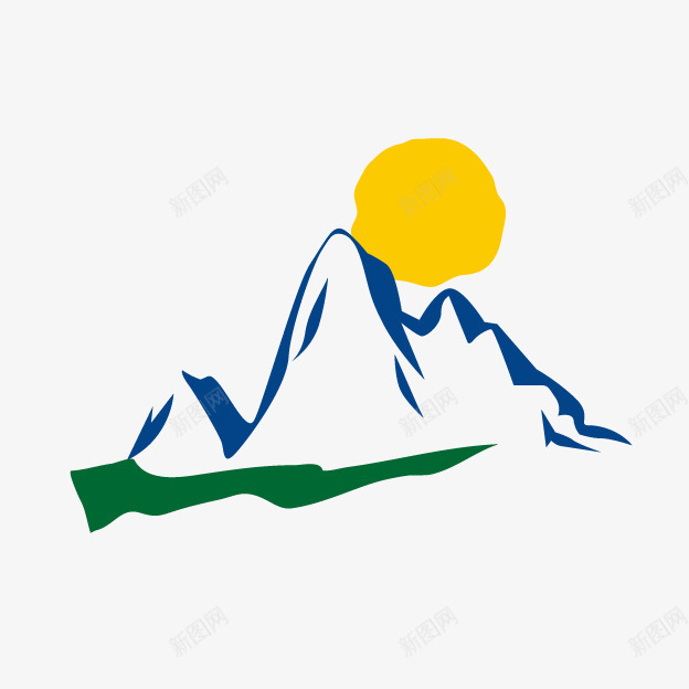 山峰png免抠素材_88icon https://88icon.com 太阳 山峰 背景图案