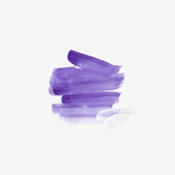 紫色笔刷墨水素材