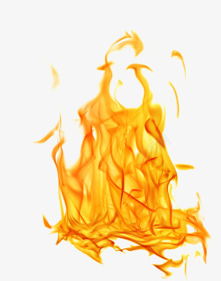 金黄色火苗熊熊燃烧的火焰高清图片