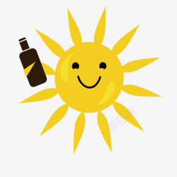 开心的阳光手绘卡通太阳高清图片