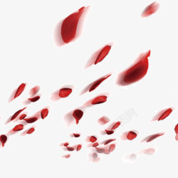 大红撒花庆祝素材