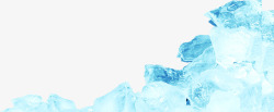 堆砌蓝色冰块夏天素材