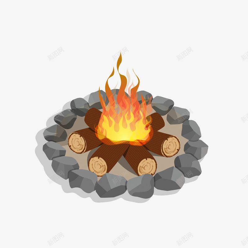 火焰堆装饰案矢量图ai免抠素材_88icon https://88icon.com 卡通 手绘 投影 火柴 火焰 纹理 纹路 线条 装饰 质感 阴影 矢量图