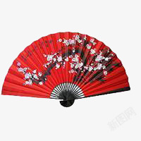 扇子剪影手绘折扇手绘中国风折扇扇高清图片