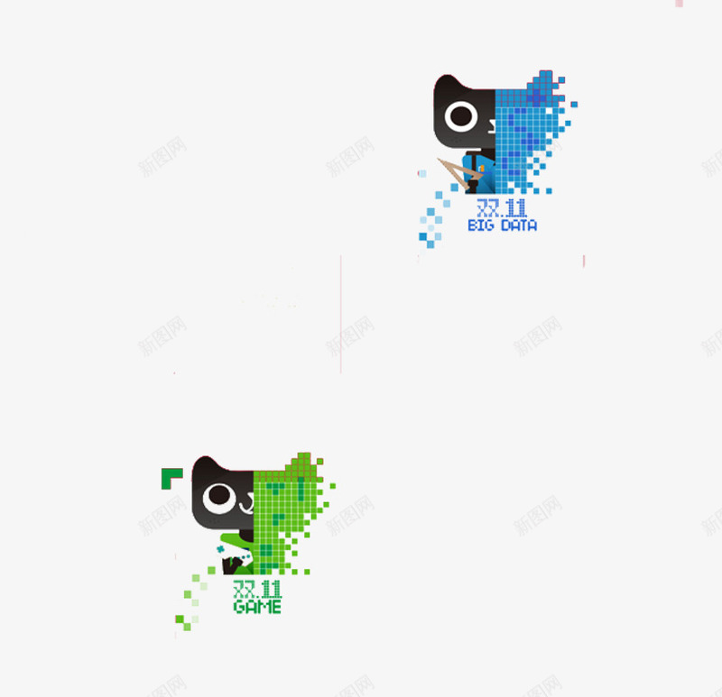 创意天猫猫头双十一png免抠素材_88icon https://88icon.com 创意 卡通猫 双11 天猫 方块猫头