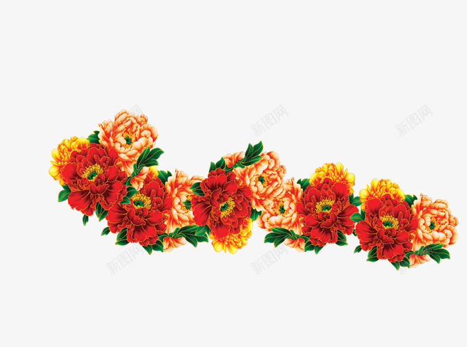 牡丹花psd免抠素材_88icon https://88icon.com 植物 牡丹花 红色花朵 节日素材 花朵