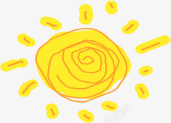 卡通儿童手绘太阳素材