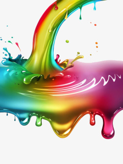 彩色液体炫彩油漆高清图片