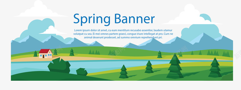 美丽景色春天广告矢量图ai免抠素材_88icon https://88icon.com 广告牌 春天 春天横幅 春游 矢量png 美丽景色 矢量图