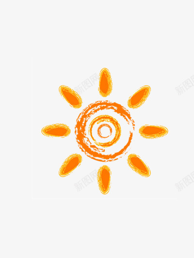 太阳png免抠素材_88icon https://88icon.com 太阳 橙色 贴纸 阳光