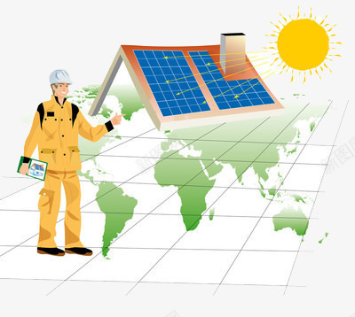 安装太阳能的工作人员png免抠素材_88icon https://88icon.com 太阳板 能源 黄色