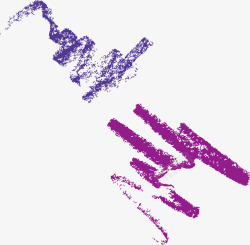 紫色彩色铅笔笔刷图案矢量图素材