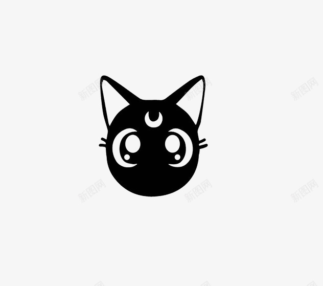 黑月亮猫咪png免抠素材_88icon https://88icon.com 可爱 月亮 猫 猫咪