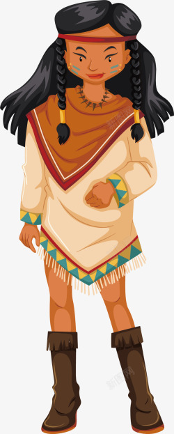印第安部落女人素材
