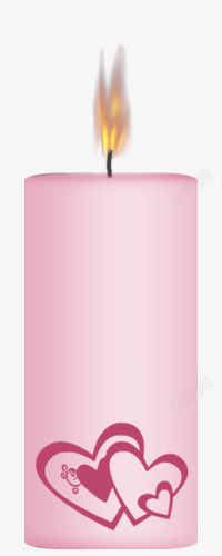 粉红色蜡烛素材