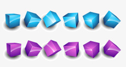 立体钻石水晶矢量图素材