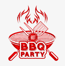 红色BBQ用具素材