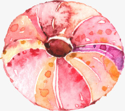 水彩卡通彩色甜甜圈素材