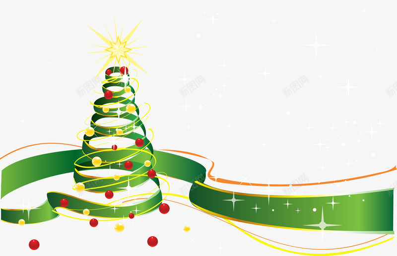 庆祝圣诞节的圣诞树png免抠素材_88icon https://88icon.com 丝带 圣诞树 圣诞节快乐 绿色
