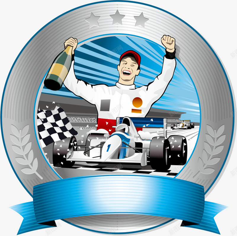 F1赛车矢量图ai免抠素材_88icon https://88icon.com 冠军 庆祝 开心 比赛 矢量图